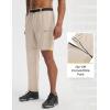 image:imagebaleaf Mens Convertible Hiking Pants Ripstop Lightweight Quick Dry Water Resistant Cargo Pants Zip Off Fishing OutdoorKhaki