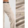 image:imagebaleaf Mens Convertible Hiking Pants Ripstop Lightweight Quick Dry Water Resistant Cargo Pants Zip Off Fishing OutdoorKhaki