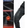image:imagebaleaf Mens Fleece Lined Hiking Cargo Pants Softshell Water Resistant Snow Thermal Pants Winter Insulate with Zipper PocketBlack