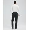 image:imagebaleaf Mens Fleece Lined Hiking Cargo Pants Softshell Water Resistant Snow Thermal Pants Winter Insulate with Zipper PocketBlack