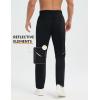 image:imagebaleaf Mens Fleece Lined Running Pants Winter Thermal Track Pants Zipper Pocket Water Resistant Athletic Workout HikingBlack Water Resistant