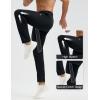 image:imagebaleaf Mens Fleece Lined Running Pants Winter Thermal Track Pants Zipper Pocket Water Resistant Athletic Workout HikingBlack Water Resistant