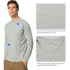 image:imagebaleaf Mens Sun Protection Shirts UV SPF UPF 50 Long Sleeve Rash Guard Fishing Running Quick Dry Lightweight01gray