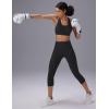image:imagebaleaf Sweatleaf Adjustable Sports Bras for Women Padded Racerback Yoga Bra High Impact Molded Cup Workout BraZip Front Black
