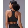 image:imagebaleaf Sweatleaf Adjustable Sports Bras for Women Padded Racerback Yoga Bra High Impact Molded Cup Workout BraZip Front Black
