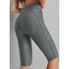 image:imagebaleaf Womens 12 Swim Shorts UPF 50 High Waisted Long Board Shorts with 2 PocketsDark Grey