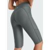 image:imagebaleaf Womens 12 Swim Shorts UPF 50 High Waisted Long Board Shorts with 2 PocketsDark Grey