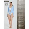 image:imagebaleaf Womens 2025 UPF 50 Cropped Cover Up Cardigan Tie Front Lightweight Summer Sun Wrap SPF Shirts Beach OutdoorBluelong Sleeve