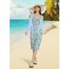 image:imagebaleaf Womens 2025 UPF 50 Cropped Cover Up Cardigan Tie Front Lightweight Summer Sun Wrap SPF Shirts Beach OutdoorBluelong Sleeve