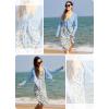image:imagebaleaf Womens 2025 UPF 50 Cropped Cover Up Cardigan Tie Front Lightweight Summer Sun Wrap SPF Shirts Beach OutdoorBluelong Sleeve