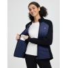 image:imagebaleaf Womens Cycling Puffer Jacket Winter Warm Lightweight Insulated Hiking Jackets Zip Pockets Running SkiingBlueBlack