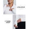 image:imagebaleaf Womens Fleece Jacket for Running Zip Up Jackets Cold Weather Gear Workout Bbl Tights YogaWhite