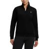 image:imagebaleaf Womens Fleece Running Jackets Full Zip Warm Sweatshirts Jackets Winter Cold Weather Workout Athletic Sports LeisureBlack