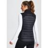 image:imagebaleaf Womens Lightweight Warm Puffer Vest Running Winter Hybrid Sleeveless Quilted Water Resistant JacketBlack