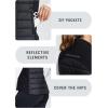 image:imagebaleaf Womens Lightweight Warm Puffer Vest Running Winter Hybrid Sleeveless Quilted Water Resistant JacketBlack