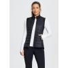 image:imagebaleaf Womens Lightweight Warm Puffer Vest Running Winter Hybrid Sleeveless Quilted Water Resistant JacketBlack