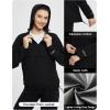 image:imagebaleaf Womens Rain Jackets Waterproof Lightweight Packable Windbreaker Hooded 14 Zip Raincoats for OutdoorBlack