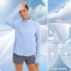 image:imagebaleaf Womens Sun Shirts UPF 50 Lightweight Running Jacket UV Protection Athletic Full Zip Long Sleeve PocketsLight Blue