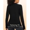 image:imagebaleaf Womens Thermal Tops Winter Long Sleeve Shirts Warm Base Layer Running Gear Mock Neck Clothes WorkoutBlack