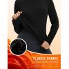 image:imagebaleaf Womens Thermal Tops Winter Long Sleeve Shirts Warm Base Layer Running Gear Mock Neck Clothes WorkoutBlack