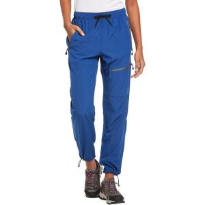 image:imagebaleaf Womens Hiking Pants Quick Dry Lightweight Water Resistant Elastic Waist Cargo Pants for All Seasons27bayou Blue