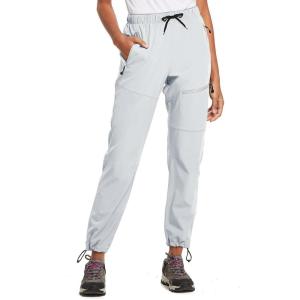 image:imagebaleaf Womens Hiking Pants Quick Dry Lightweight Water Resistant Elastic Waist Cargo Pants for All Seasons27cool Gray