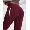 image:imagebaleaf Winter Clothing Women Leggings Fleece Lined Tights Thermal Warm Thick Cold Weather Gear 1 PocketsRuby Wine