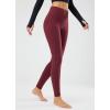 image:imagebaleaf Winter Clothing Women Leggings Fleece Lined Tights Thermal Warm Thick Cold Weather Gear 1 PocketsRuby Wine