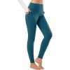 image:imagebaleaf Winter Clothing Women Leggings Fleece Lined Tights Thermal Warm Thick Cold Weather Gear 1 PocketsUtility Blue