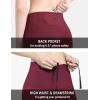 image:imagebaleaf Winter Clothing Women Leggings Fleece Lined Tights Thermal Warm Thick Cold Weather Gear 1 PocketsWine Red
