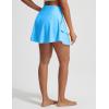 image:imagebaleaf Womens 15 High Waisted Swim Skirt Ruffle Quick Dry Bathing Suit Swimsuit Bottoms with Slant Pockets UPF 50Blue