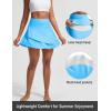 image:imagebaleaf Womens 15 High Waisted Swim Skirt Ruffle Quick Dry Bathing Suit Swimsuit Bottoms with Slant Pockets UPF 50Blue