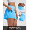 image:imagebaleaf Womens 15 High Waisted Swim Skirt Ruffle Quick Dry Bathing Suit Swimsuit Bottoms with Slant Pockets UPF 50Blue