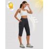 image:imagebaleaf Womens 17 Capri Pants Lighweight Cargo Capris Quick Dry Zipper Pockets Hiking Biking Casual Outdoor17inblack