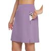 image:imagebaleaf Womens 18 Golf Skorts Skirts Knee Length Athletic Tennis Skort Modest Long Casual with Pockets SoftPurple