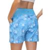 image:imagebaleaf Womens 3 5 7 Quick Dry High Waisted Swim Board Shorts UPF 50 Swimsuit Bottom Trunks with LinerBlue