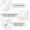 image:imagebaleaf Womens 3 5 7 Quick Dry High Waisted Swim Board Shorts UPF 50 Swimsuit Bottom Trunks with LinerWhite