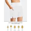 image:imagebaleaf Womens 3 5 7 Quick Dry High Waisted Swim Board Shorts UPF 50 Swimsuit Bottom Trunks with LinerWhite