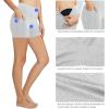 image:imagebaleaf Womens 8 5 3 Biker Shorts High Waist Yoga Workout Gym Running Volleyball Spandex Shorts with PocketsLight Greyclassic
