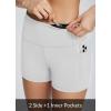 image:imagebaleaf Womens 8 5 3 Biker Shorts High Waist Yoga Workout Gym Running Volleyball Spandex Shorts with PocketsWhiteclassic