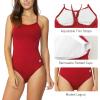 image:imagebaleaf Womens Athletic Training Adjustable Strap One Piece SwimsuitRed
