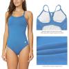 image:imagebaleaf Womens Athletic Training Adjustable Strap One Piece SwimsuitSky Blue