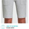 image:imagebaleaf Womens Bermuda Long Shorts 10 Knee Length High Rise Athletic Shorts Pull On Workout Walking Golf Running SummerCotton Blend  Heather Light Gray