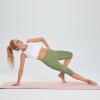image:imagebaleaf Womens Capri Leggings with Pockets High Waisted Knee Length Capris Stretch for Casual Yoga Pants Workout ExerciseArmy Green