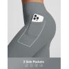 image:imagebaleaf Womens Capri Leggings with Pockets High Waisted Yoga Capris Pants Tummy Control Workout CasualDark Gray