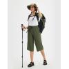 image:imagebaleaf Womens Capri Pants Wide Leg Plus Size UPF50 Lightweight Quick Dry Pants Casual Loose Sweatpants Hiking Walking17 Capris  Dark Army Green