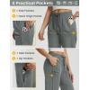 image:imagebaleaf Womens Capri Pants with Zipper Pockets Lightweight Quick Dry Water Resistant Hiking Travel Capris Pants Casual SummerDark Gray