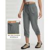 image:imagebaleaf Womens Capri Pants with Zipper Pockets Lightweight Quick Dry Water Resistant Hiking Travel Capris Pants Casual SummerDark Gray