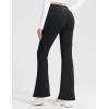 image:imagebaleaf Womens Fleece Lined Pants Winter Thermal Warm Bootcut Flare Leggings Hiking Yoga Pants with Zip Pockets Cold WeatherBlack