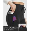 image:imagebaleaf Womens Fleece Lined Pants Winter Thermal Warm Bootcut Flare Leggings Hiking Yoga Pants with Zip Pockets Cold WeatherBlack